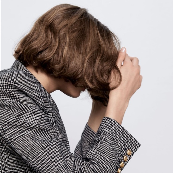 SOLD Zara Plaid Double Breasted Jacket - Picture 4 of 5